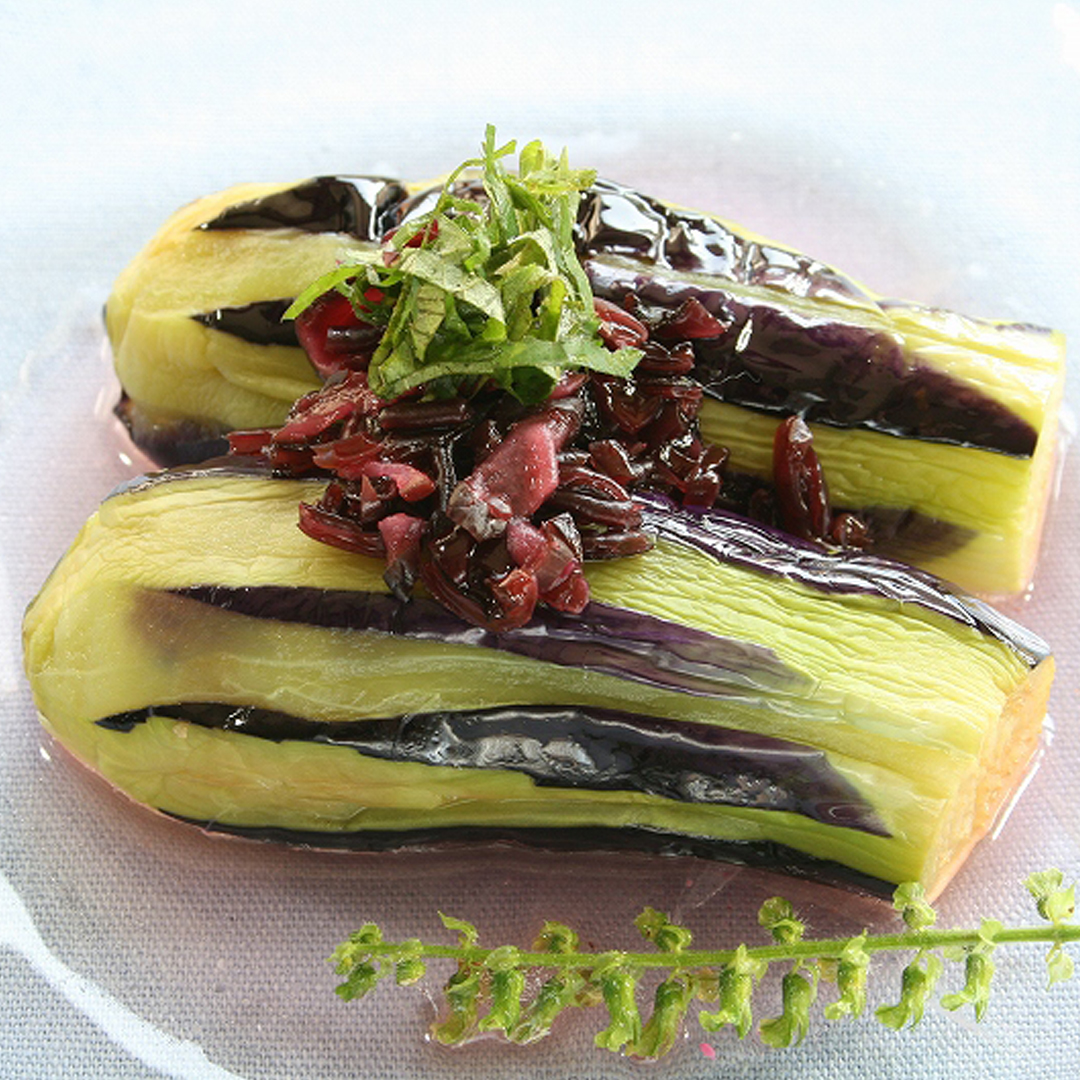 揚げなすのしば漬